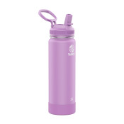 Takeya Actives Insulated Stainless Steel Water Bottle with Straw Lid 700ml in Lilac
