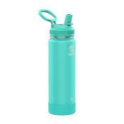 Takeya Actives Insulated Stainless Steel Water Bottle with Straw Lid 700ml in Teal