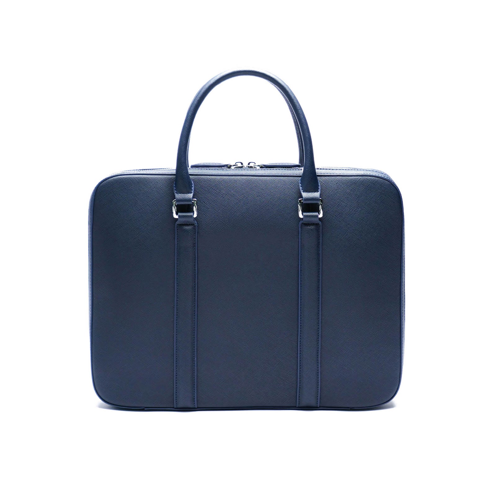 Maverick & Co Manhattan Leather Briefcase - Navy with Navy Trim