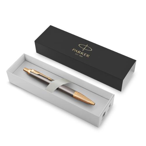 Parker IM Pioneers Collection Ballpoint Pen Grey Lacquer & Gold Trim