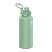 Takeya Actives Insulated Stainless Steel Water Bottle With Spout Lid 950mls - Cucumber